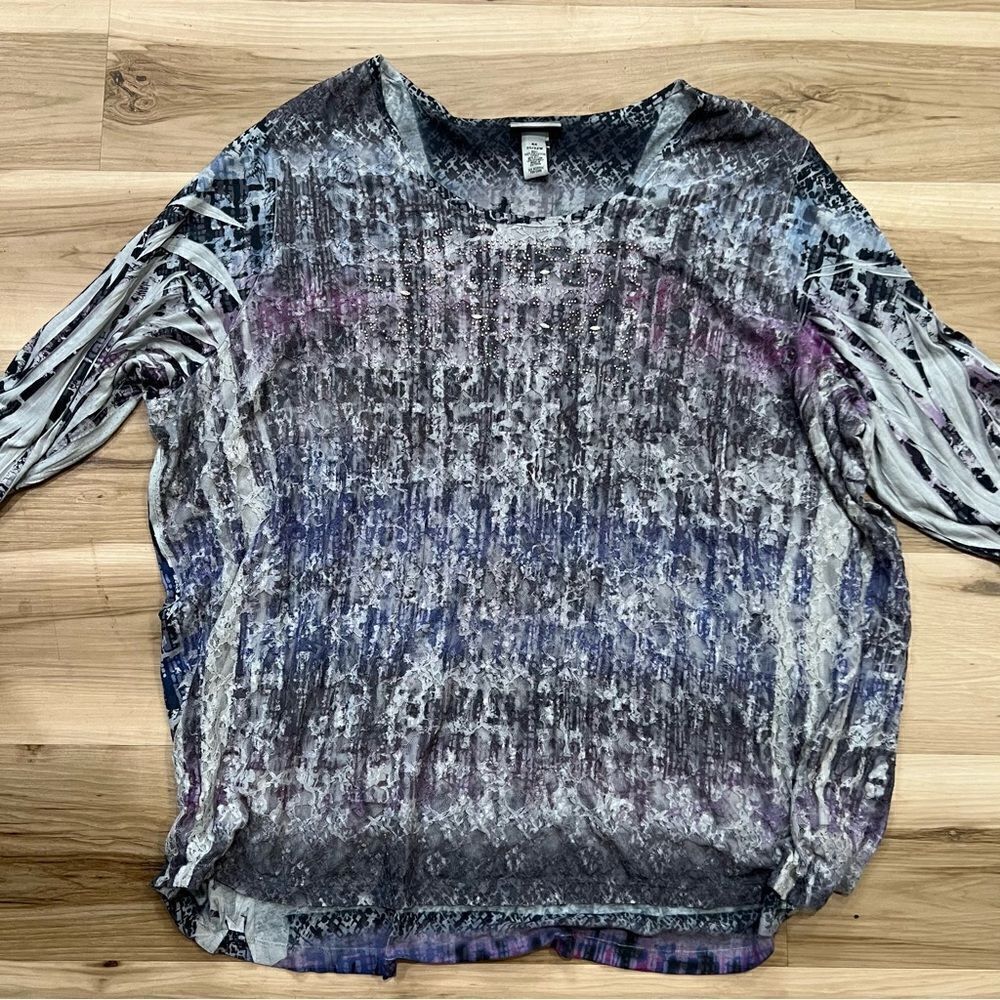 Catherine’s Multicolored Sequin Blouse Women’s 4XL